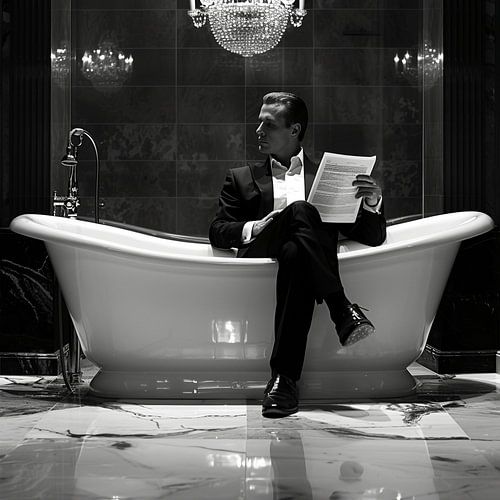 A Sunday Bath and the Newspaper