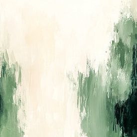 Moderne abstracte groene kunst van Art & Soul Creations