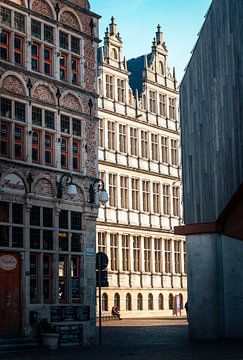Straatbeeld in Gent van Sven van Rooijen