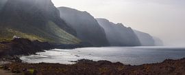 Majestic Los Gigantes Cliffs Rising From the Tranquil Waters of  by PhotoCluster