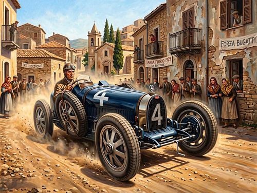 Giulio Foresti in de Bugatti T35B