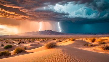 Spectacle dramatique d'un violent orage sur Mustafa Kurnaz