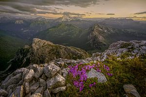 Sonnenuntergang Dolomiten von Peter Poppe