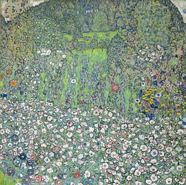Garden landscape with hilltop, Gustav Klimt