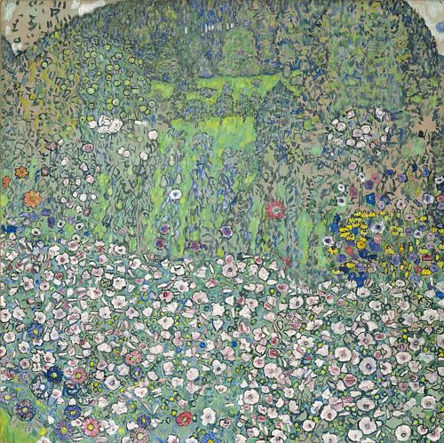 Tuinlandschap met heuveltop, Gustav Klimt