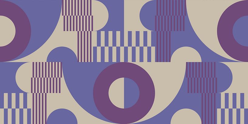 Geometrische Symphonie in Retro-Tönen Nr. 2 von Dina Dankers