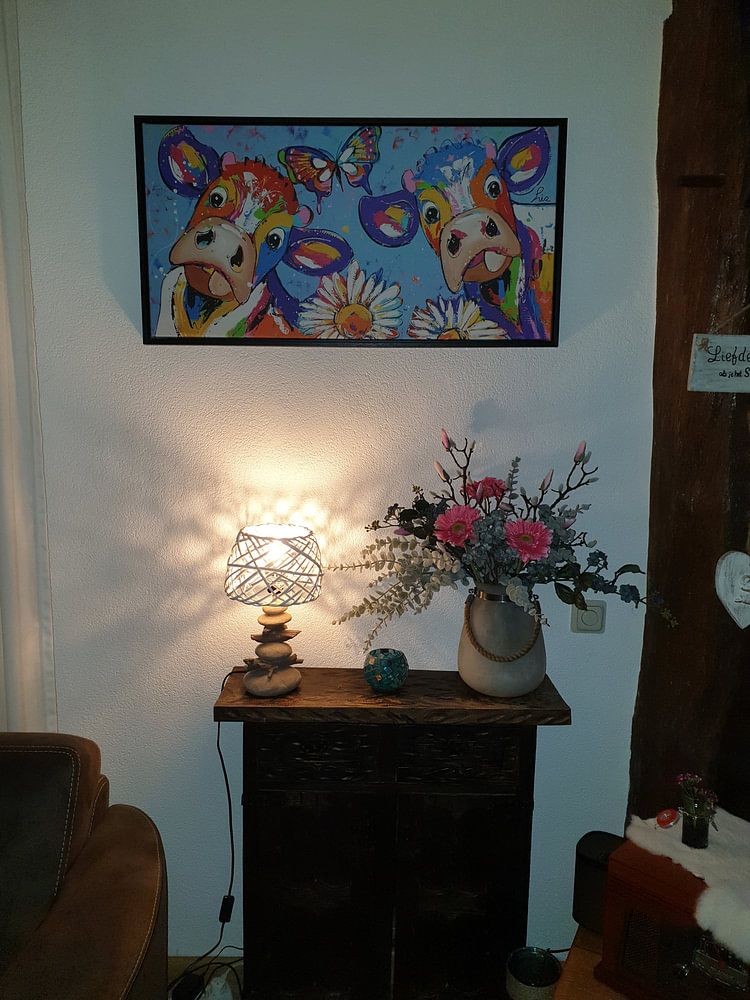 De Vrolijke Hollandse Koeien  van Vrolijk Schilderij 