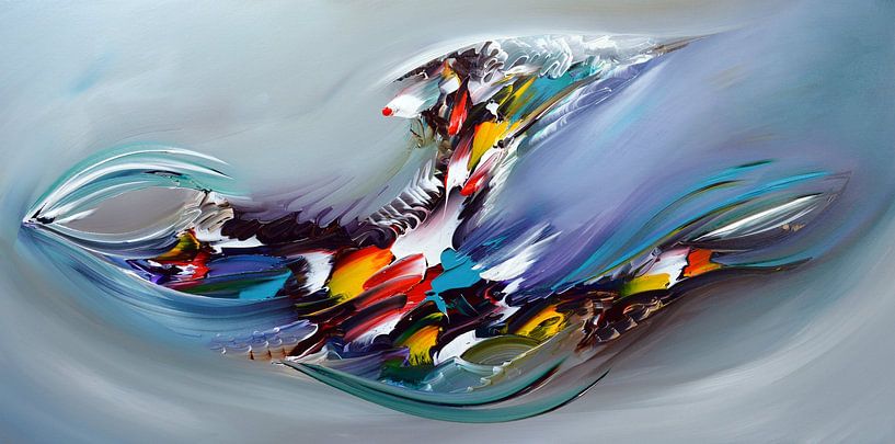 Abstract Blue by Gena Theheartofart