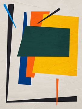 MODERN COLOURFUL GEOMETRIC ABSTRACT ART by Online Arts