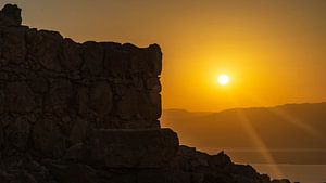 Lever du soleil à Masada en Israël