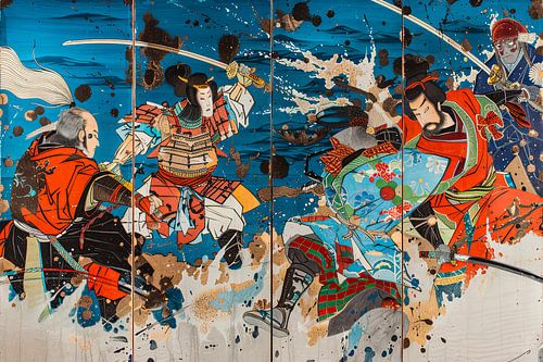 japanse prent zwaardgevecht