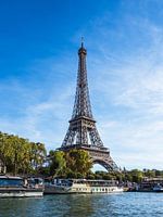 View to the Eiffel Tower in Paris, France