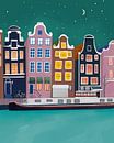 Amsterdam bij nacht van Petra Lizde thumbnail