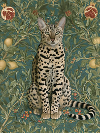 Botanisches Katzenporträt von IamHomeStudio