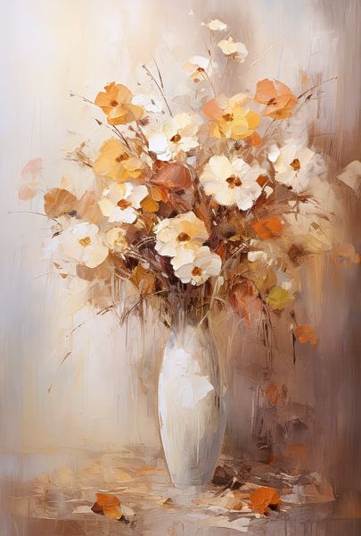 Peinture sèche pour bouquet orange pastel par Ellen Reografie