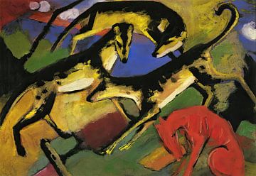 Franz Marc - Spelende honden van Peter Balan