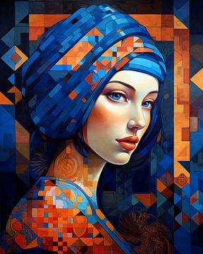 Colourful Abstract Portrait #2 by Jacky