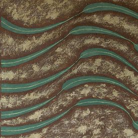 Undulating lines of eucalyptus leaves by Lisette Rijkers