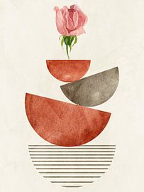 Modern geometric organic abstract art by Online Arts