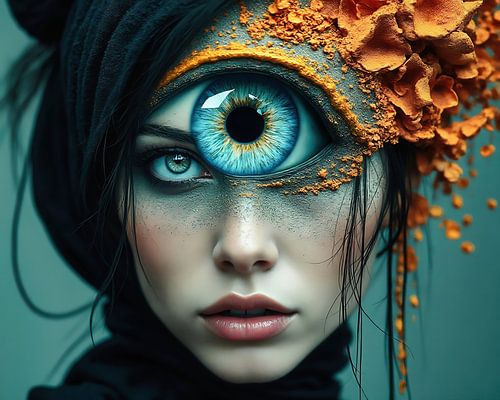 Woman's all-seeing eye