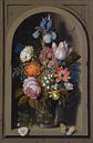 A Still Life Of Flowers In A Glass Beaker Set In A Marble Niche, Ambrosius Bosschaert the Elder by Masterful Masters thumbnail