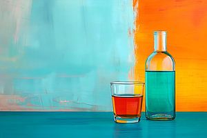 kleurrijk alcohol glas