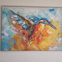 Customer photo: Kingfisher Painting by Jos Hoppenbrouwers, on art frame