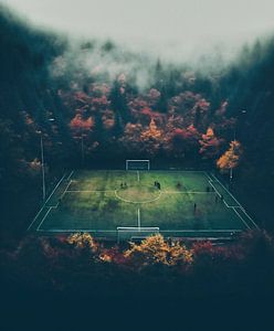 Sportplatz aus der Luft