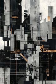 Abstracte stad van Poster Art Shop