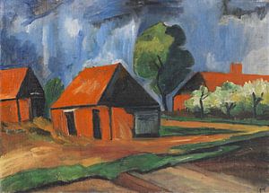 Max Pechstein, Rote Häuser, 1922