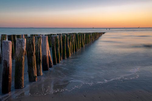 Coucher de soleil sur la mer