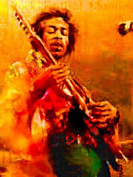 Jimi Hendrix Pop Art von Leah Devora