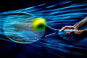 Snelle tennisservice in het spel van Poster Art Shop