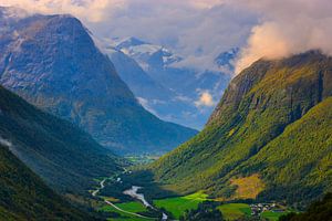 Blick zwischen Stryn und Geiranger, Sogn og Fjordane, Norwegen