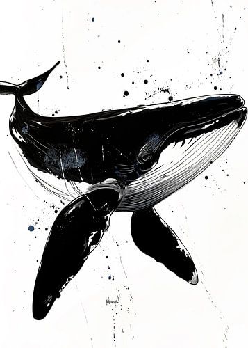 Zwart-witte walvis #walvis