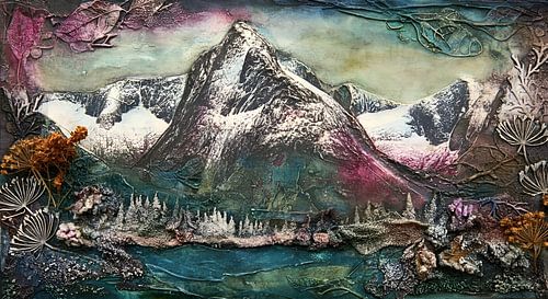 winter fjordenlandschap - collage