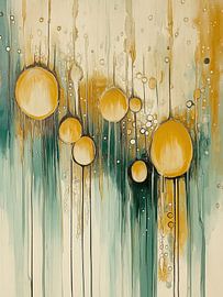 Goldene Reflexionen in der Abstraktion von Wall Wonder