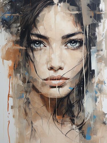 Portrait abstrait moderne