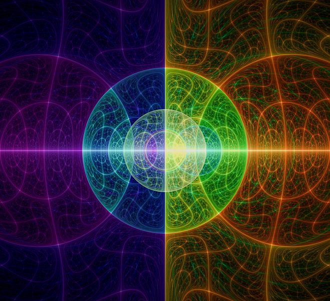 3d render illustratie van een fractal symmetrie van W J Kok