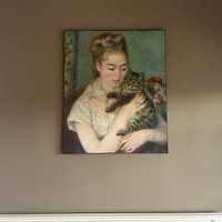 Klantfoto: Vrouw met Kat, Auguste Renoir, als artframe
