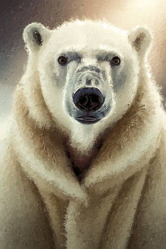 Polar bear with a fur coat (art)