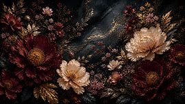 Composition florale élégante « Fleurs dorées » I sur Dodik Hariyono