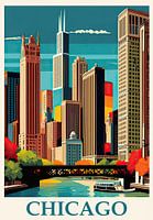 Travel Poster Chicago, USA