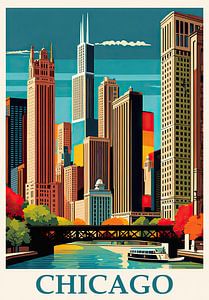 Travel Poster Chicago, USA