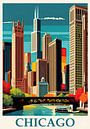 Travel Poster Chicago, USA by Peter Balan thumbnail