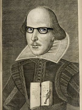 Surrealistische  Shakespeare gravure van Patricia Hofmeester