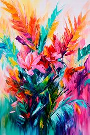 Kleurrijke bloemen in het impressionisme van Poster Art Shop