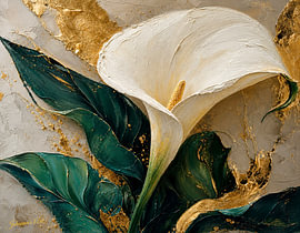 A Calla in Quiet Gold von Johannas Art Creations