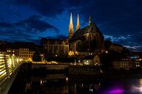 Vue sur la Neisse jusqu'à Görlitz.
