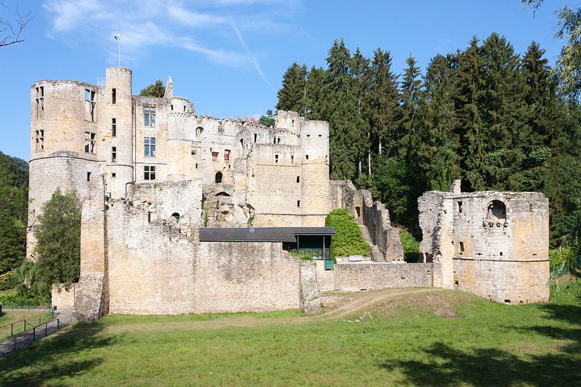 Een vervallen kasteel in Luxemburg. van Rijk van de Kaa